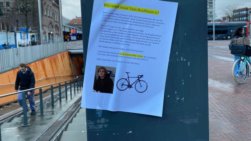 Sam (17) uit Overveen sinds vannacht vermist: 