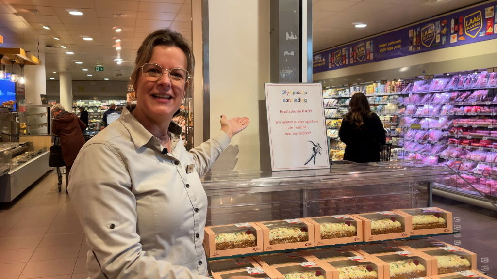 Foto van schaatser Stijn van de Bunt op taart moet weg: 'We wilden hem steunen'